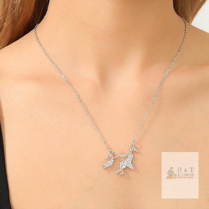 New CheeseandU Mother Daughter Necklace Mother and Daughter Heart Pendant Necklace