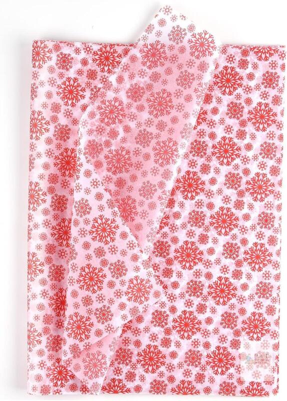 New TUPARKA 60 Sheets Christmas Snowflake Tissue Paper Red Snowflake Bulk 50 * 35cm