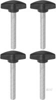 New 4pcs Tee Wing Knobs Thumb Screws M8 x 50mm Standard Male Thread Plastic T Knobs Handles Hand Clamping Thumbscrew,