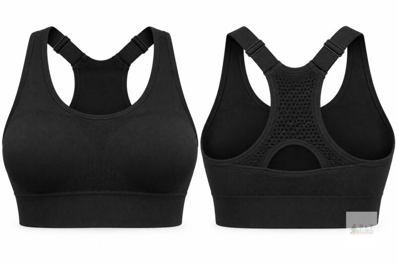New Tmeefee Size 3XL Black Adjustable Sports Bras ,High Support Padded Racerback Sport for Large Bust Workout Running Gym