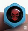 New 12 pack Fluorescent Skull Bicycle Valve Stem Caps Blue/Red, Plastic, - 2