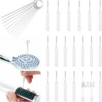 New Shower Head Clean Needle Brushes Sturdy Nylon Bristle Brushes Calcium Build Up Removal Niddles Anti-Clogging Cleaner Tool Kit for Shower Head Nozzles Small Holes Gaps Bathroom Kitchen Home Supplies