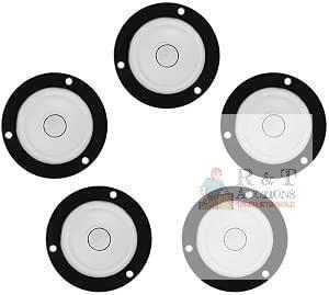 New 5pcs Plastic Circular Measuring Tool Spirit Level Bubble with Mounting Hole for Measurement of Balance