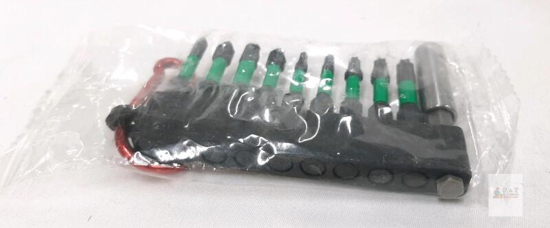 PERZUMI BIT-10-HHpdf Magnetic Screwdriver Bit Set with Carabiner Hook