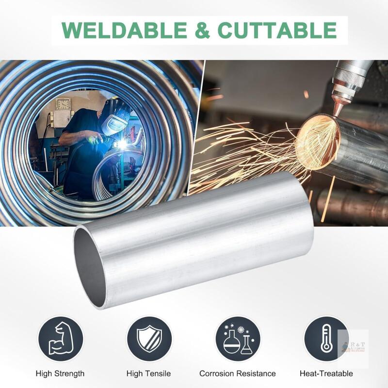 New M METERXITY 100mm 6063 Aluminum Round Tube, 35mm ID 38mm OD Seamless Aluminum Tub