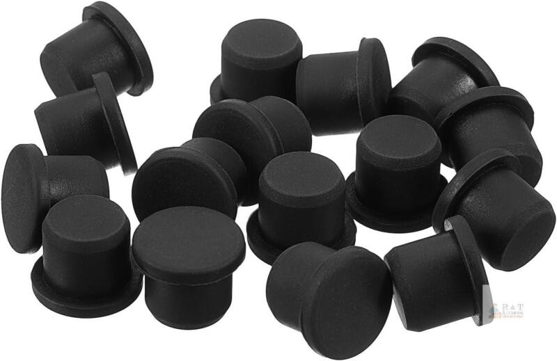 New uxcell 16 Pieces Black Rubber Stopper, 11.5mm Plug Holes for 11-11.3mm/0.43-0.44" Hole