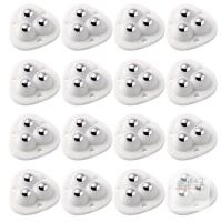 New - 16Pcs Mini Caster Wheels Self Adhesive Appliance Roller Wheels with 360&deg; Quiet Rotation Steel Balls