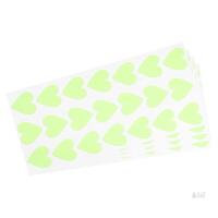 New Glow in the Dark Tape Heart,1" 84 Glow Heart Sticker Green for Walls Parties Marking Decorations
