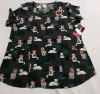 New, Scrub Star Scrub Top Size S