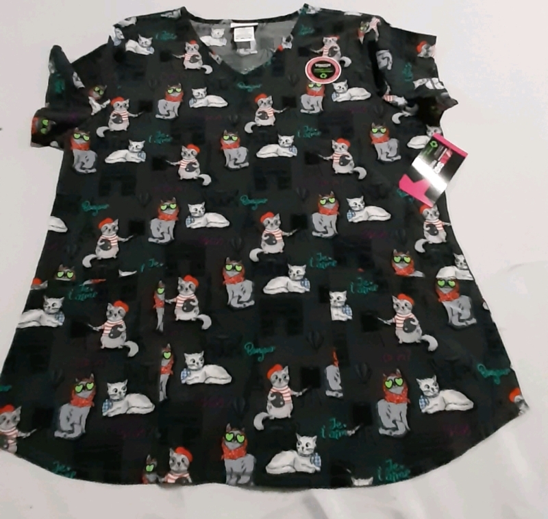 New, Scrub Star Scrub Top Size M