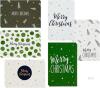 New Sustainable Greetings 48 Pack of Christmas Winter Holiday Family Greeting Cards Green and Cream Merry Christmas Festive Designs Boxed with 48 Count
