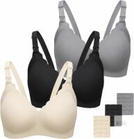 3 New Size 3XL Bras for Breastfeeding Seamless Maternity Bra Ultra Comfort- Nursing Friendly