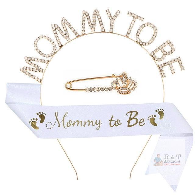New set of mommy to be mother-to-be party hair band shoulder strap