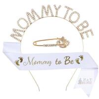 New set of mommy to be mother-to-be party hair band shoulder strap