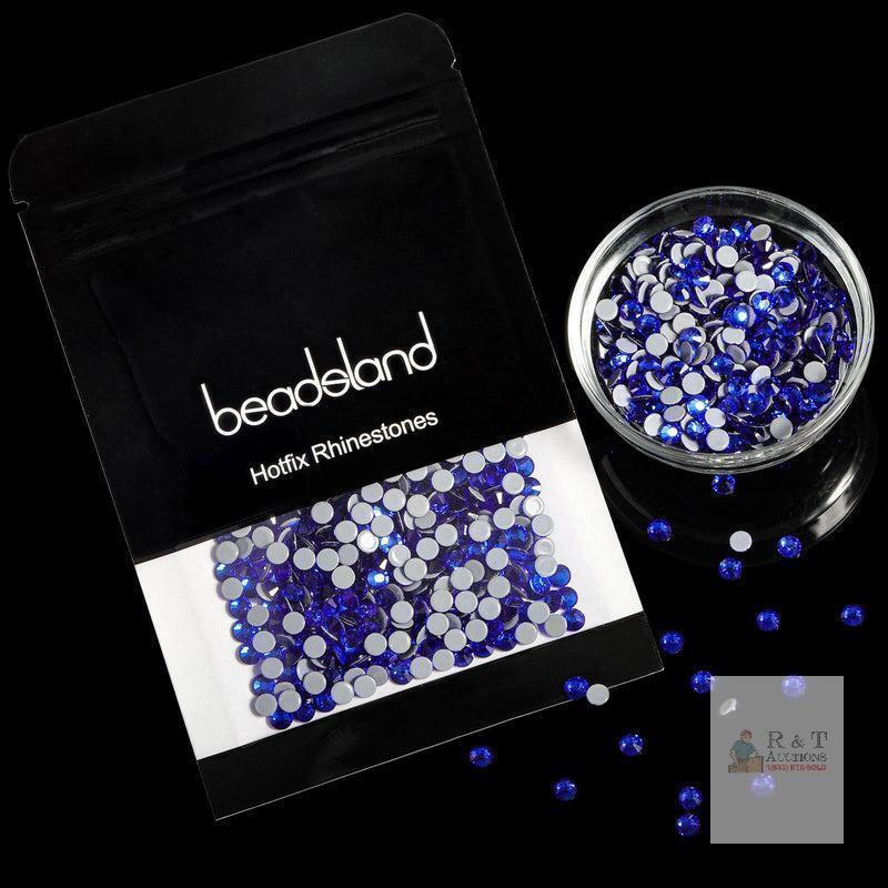 Beadsland Hotfix Rhinestones, Crystal Rhinestones for Crafts Clothes DIY Decoration-Sapphire 2880 pc/pkg 2mm