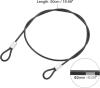 New 10Pcs Black Stainless Steel Lanyard Cable, 50cm x 2mm, Security Steel Cable with Vinyl Coated Loops for Connecting Furniture, Outdoor Travel, Wall... - 2