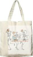 New Dlzdn Halloween Skeleton Pumpkin Canvas Tote Bag