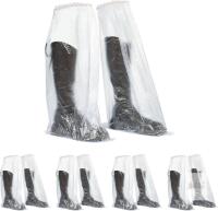 New PATIKIL Shoe Covers, 10 Pack (5 Pairs) Disposable Non Slip Boot and Shoe Covers Waterproof Overshoes Cover for Indoor Outdoor, White