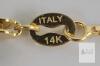 14K Gold Chain , 2.3 grams . 15.5" Long - 3