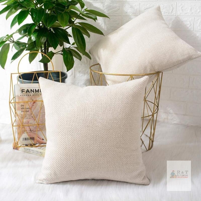 New MERNETTE Pack of 2, Chenille Decorative Square Throw Pillow Cover Cushion Covers Pillowcase, Home Decor Decorations for Sofa Couch Bed Chair 18x18 Inch/45x45cm