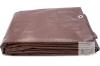 NEW HUGE Brown Poly Tarp 18X20 ft, Waterproof, UV Resistant, Reinforced Brass Grommets, Heavy Duty - 3