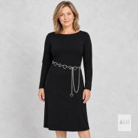 New Size XL Liutufy Women's Metal Waist Chain Belt - Adjustable Body Chain for Jeans and Dresses (Silver Heart XL）