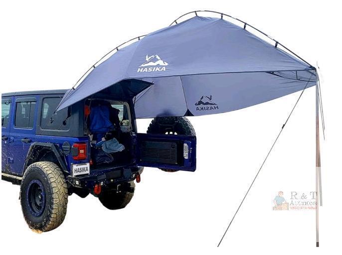 NEW Hasika SUV Tailgate Tent Awning, 137.8"x78.7", 76 Sq Ft Shade, 9.5 lbs, Fits SUV/Van/RV/Trailer