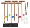 NEW Regulation Size 6-Player Pointyard Croquet Set, 32" Hardwood Mallets, 3" Balls, Carry Bag
