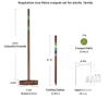 NEW Regulation Size 6-Player Pointyard Croquet Set, 32" Hardwood Mallets, 3" Balls, Carry Bag - 2