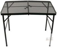 NEW Outdoor Camping Folding Table &ndash; Mesh Top, Adjustable Height, Portable, Black