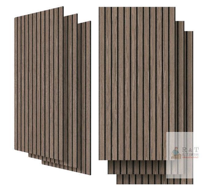 NEW 6 Pack UMIacoustics Walnut Acoustic Slat Panels, 47.2"x23.6", Polyester Core, Wood Veneer