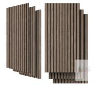 NEW 6 Pack UMIacoustics Walnut Acoustic Slat Panels, 47.2"x23.6", Polyester Core, Wood Veneer