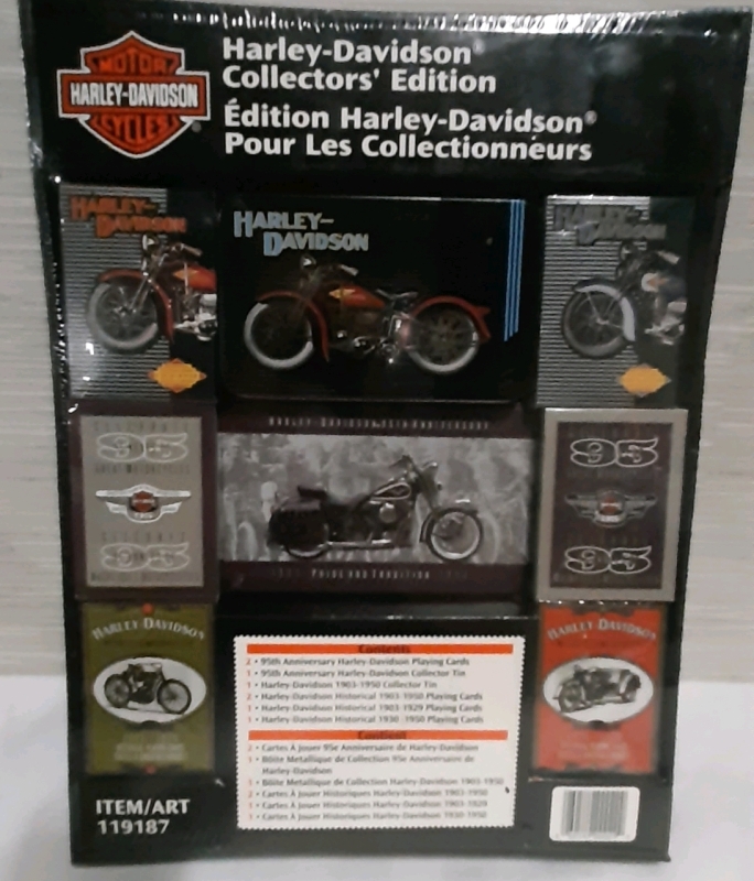 Vintage Harley Davidson Collectors Edition, Playing Cards & Tins. Sealed Package
