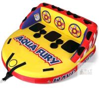AS NEW Three-Person Aqua Fury Wave Racer Towable Tube, 76.7"x72.8", 510 lbs Max Load- 48 HR RETURN IF ANY ISSUES FOUND