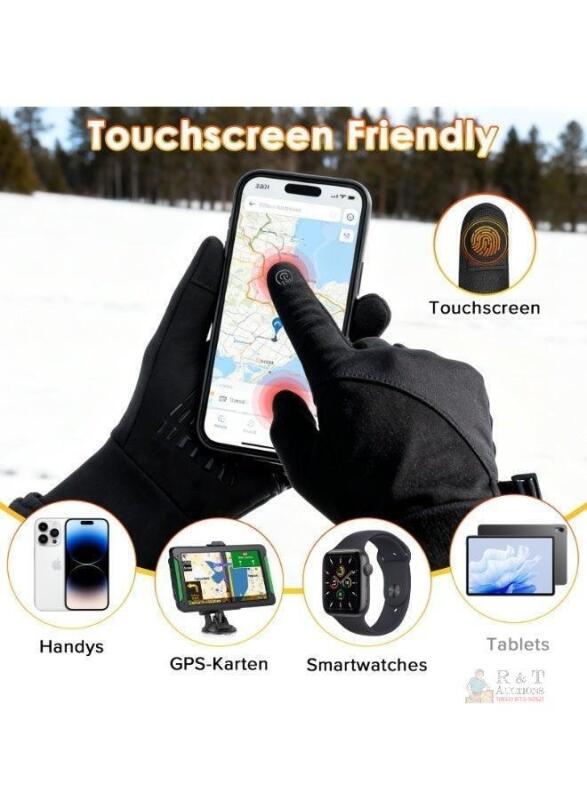 New Size Med Mejoncy Winter Warm Gloves, Touch Screen Thermal Waterproof Windproof Elastic Anti-slip Cuff Glove