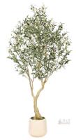 NEW ReaLead 6ft Artificial Olive Tree with Planter, UV-Resistant, Realistic Silk Foliage
