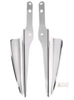 NEW PAIR Chrome Front Fork Mount Wind Deflectors for Harley-Davidson Road King Street Glide Touring