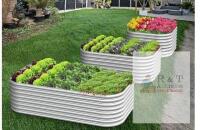 NEW FRIZIONE 12-in-1 Adjustable Galvanized Metal Raised Garden Bed, 10 ft x 2 ft x 2 ft