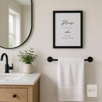 Bathroom Wall Art Sign Black Frame Canvas Print Humorous "Don't Do Coke" Modern D&eacute;cor
