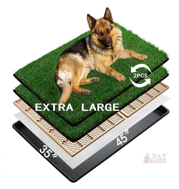 NEW Meexpaws Extra Large Dog Grass Potty Pad System 45"x35" - 4-Layer Indoor/Outdoor Dog Toilet