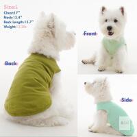 New 3 Pack Green Striped Dog T-Shirt for XSmall Dogs,Lightweight Sleeveless Shirt Set