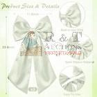 New Suncalla 3 Pcs Large Bow Decor - 24 x 12 In Big Satin Sage Green Bows Hanging