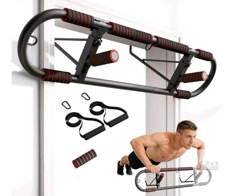 NEW SogesHome Multi-Grip Doorway Pull Up Bar, 45.8&rdquo; Wide, 440 lbs Capacity, Suspension Straps Included