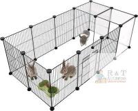 NEW Homidec Modular Small Animal Playpen, 48"x24"x16", Metal & Plastic Panels, Door & Assembly Kit Incl.