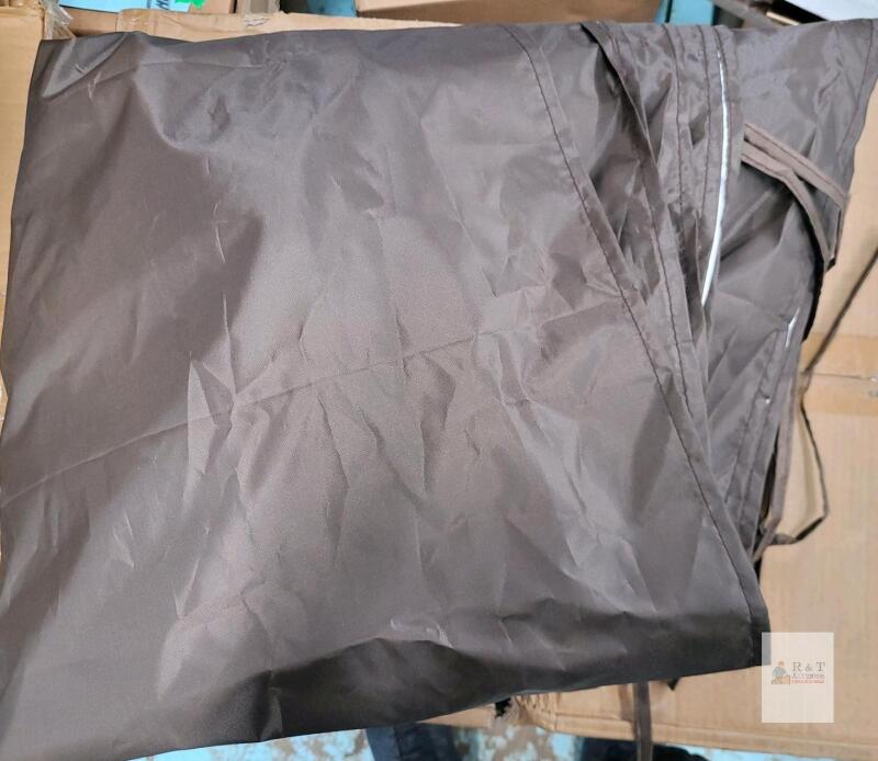 NEW 8'X16' Brown Heavy-Duty Outdoor Protective Cover with Silver Lining, 2-Layer, Tie Straps