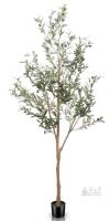 NEW LVerse 6 ft Artificial Olive Tree, 26 in Wide, Black Pot,