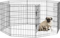 NEW PawHut by Aosom 8-Panel Metal Pet Playpen, Folding Exercise Fence, 24"x29.9", Black, D06-020V01BK