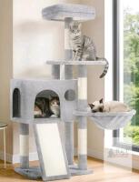 NEW Gitelsnour GCT005SW Cat Tree with Hammock, Hideout, and Scratching Posts, 41.3" Tall