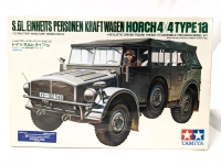 New TAMIYA S. GL. Einheits Personnel Kraftwagen Horch 4X4 Type 1A 1:35 Scale Military Miniatures Series No. 52 Model Kit.