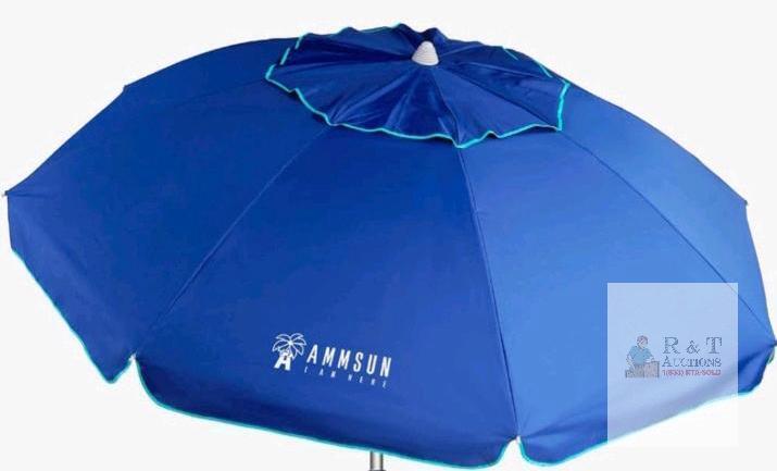 AMMSUN 6.5ft Beach Umbrella with UPF 50+ UV Protection, Tilt Mechanism, and Carry Bag (UMBRELLA ONLY)